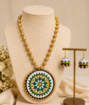 White Terracotta Jewellery Set