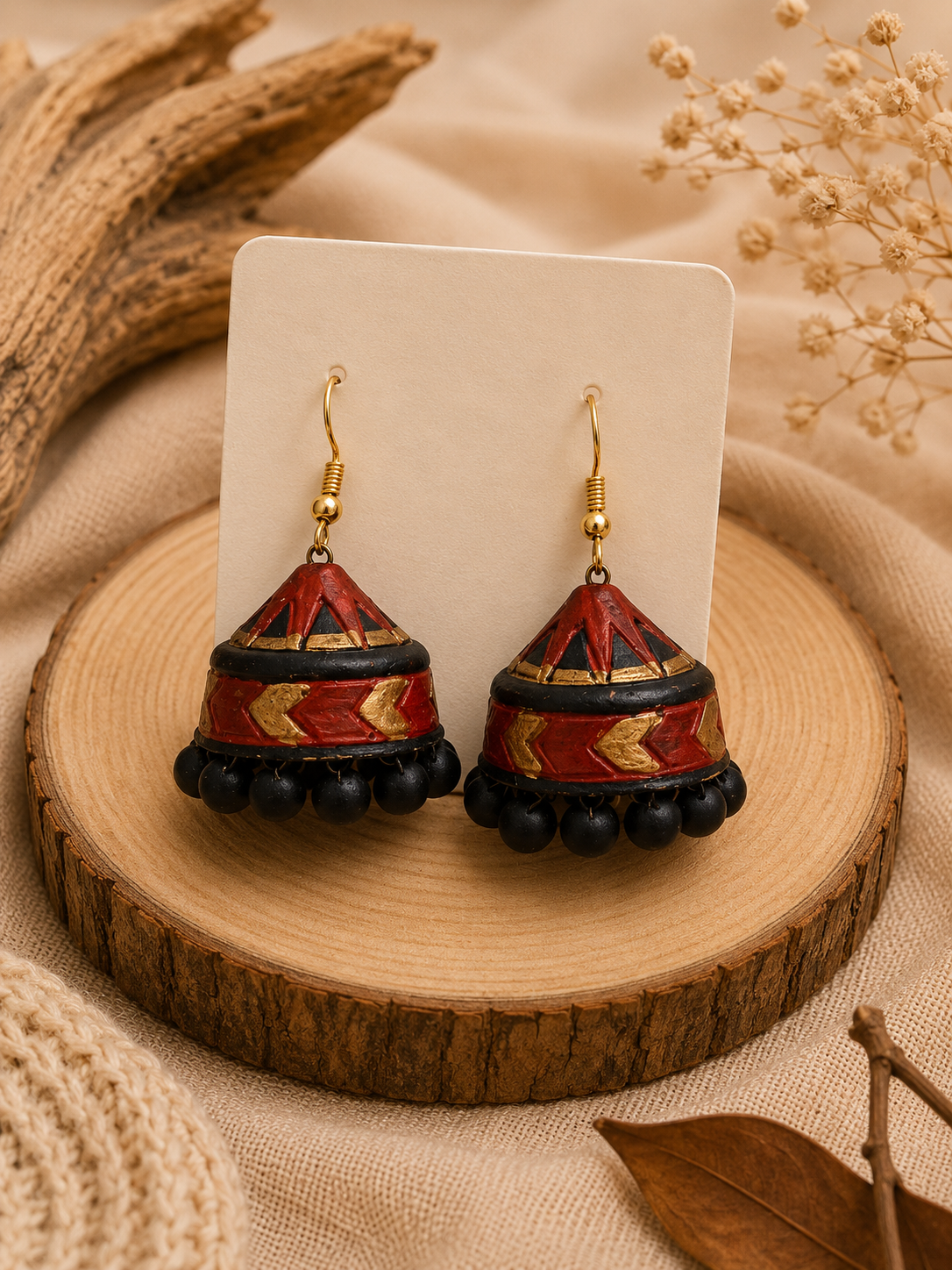 desert terracotta hanging jhumka