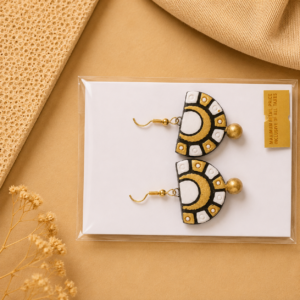 Handcrafted ivory arc terracotta jewellery