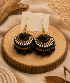 Midnight Sunburst Terracotta Jhumka