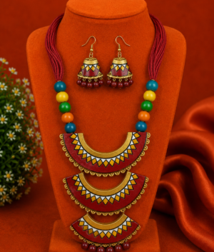 red terracotta jewellery set