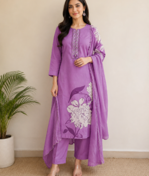 Mob vertical suit set with neck work